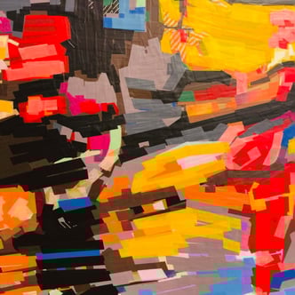 Evi Kupfer / Tape Art im rfzk - raum für zeitgenössische kunst  . laurentiu feller in Nürnberg