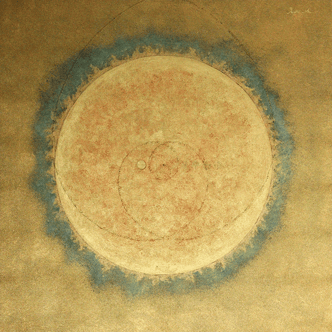 REAL SUN  4   455mm*455mm   S8   2024  acrylic on canvas, wood