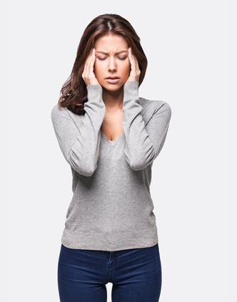 Schwitzen am Kopf durch Stress und Aufregung