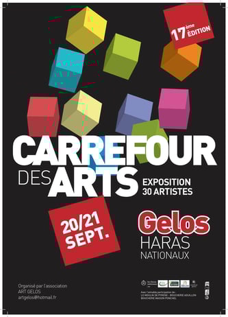 Elisabeth Augendre artiste peintre expose au Carrefour des Arts aux haras nationaux de Gelos  20 et 21 septembre 2025