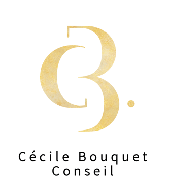 logotype charte graphique identité visuelle cécile bouquet conseil doré 