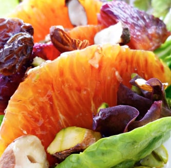 blodappelsin salat oppskrift