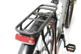 Fahrradtaschen finden am stabilen Gepäckträger viel Platz.