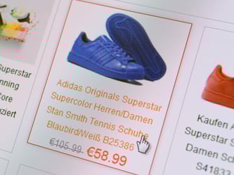 Zweifelhaftes Angebot auf einer Webseite, die im Browser als nicht vertrauenswürdig markiert worden ist. Foto: Andrea Warnecke