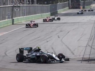 ´Nico Rosberg konnte seine Pole Position in Baku zum Sieg nutzen. Foto: Valdrin Xhemaj