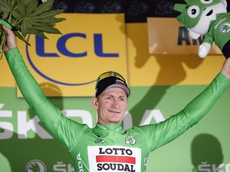 André Greipel gewann die Sprints der zweiten und fünften Etappe, in Zeeland und Amiens. Foto: Yoan Valat