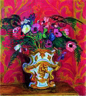 Eines der momentan ausgestellten Werke von Hans Purrmann "Anemonen und Farn" (1954, Privatbesitz) (Foto: VG Bild-Kunst, Bonn 2017) 