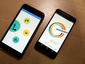 App "Ankommen" für Flüchtlinge in Deutschland. Foto: Jörg Carstensen/Archiv