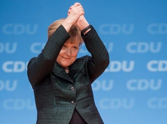 Bläst zur Attacke auf den Koalitionspartner SPD: Angela Merkel. Foto: Michael Kappeler