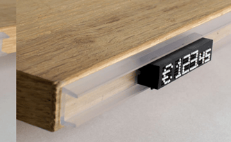 TAXOM Modulprofilleiste selbstklebend transparent mit schwarzem TAXOM 800 Preismodul