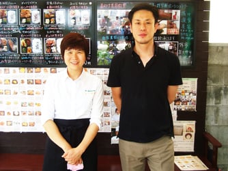 ※管理栄養士の大岡と「まん福亭」の代表取締役(鍼灸師)です。