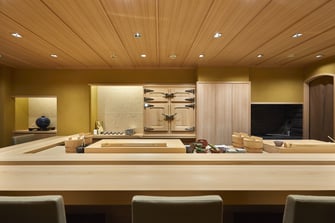 桧一枚板カウンター