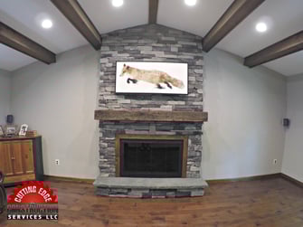 Medford, Stone Fireplace, Ledgestone, Medford Lakes, Remodel 