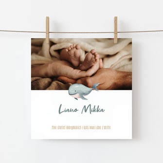 Geburtskarte schlicht