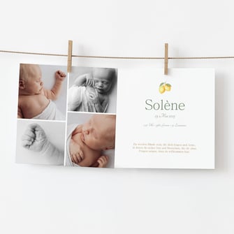 Geburtskarte Zitrone