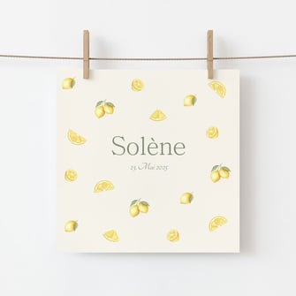 Geburtskarte Zitrone