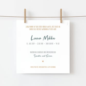 Geburtskarte natürlich