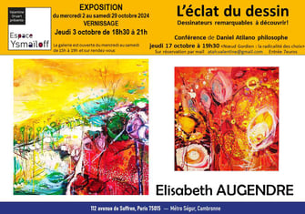 Elisabeth Augendre artiste peintre exposition galerie Espace Ysmaïloff Paris octobre 2024