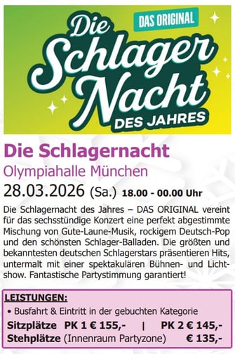 Schlagernacht Olympiahalle München