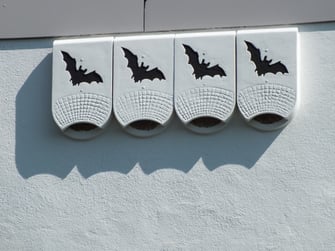 Fledermausnischen am Haus - LBV-Bildarchiv Foto: Rudolf Wittmann