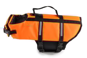 Hundeschwimmweste orange Auftriebsweste mit Griff