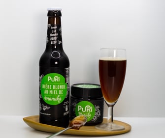 Bouteille de bière au Miel de Manuka 