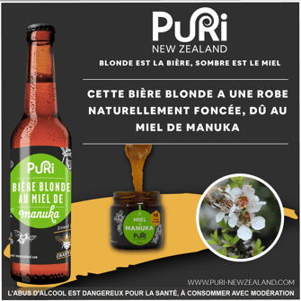 Bière au Miel de Manuka Puri couleur de la robe