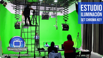 Streaming Colombia - Estudio con Iluminación, Set Chroma Key y Pantalla LED