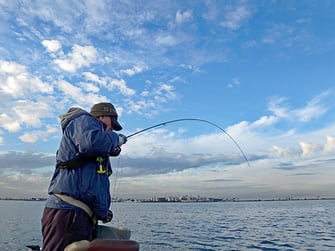 Fighting a bonefish with the TFO NXT Black Label 690-4