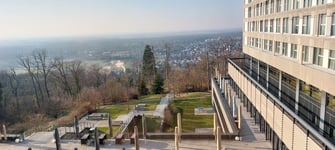 Uitzicht vanuit mijn hotelkamer
