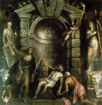 Pietà du Titien, ca 1575 ( il avait 87 ans),  Gallerie dell'Accademia de Venise