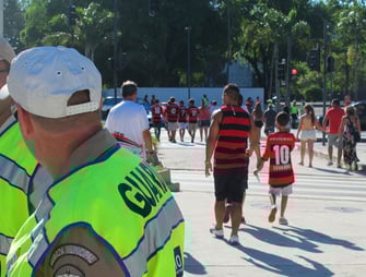 die meisten Fan kamen im Flamengo-Trikot