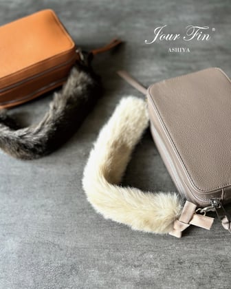 JourFin　ジュールフィン　ラブリボン　LoveRibbon　リボン　リボン教室　リボン教室芦屋　リボン　リボンワーク　リボン資格　リボンレッスン　ファーハンドル　ファーハンドルストラップ　スマホストラップ　木馬リボン　MOKUBAリボン　MOKUBA　ファーショルダー