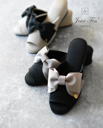 JourFin 　LoveRibbon 　ラブリボン　ガマスリッパ　リボン　リボンスリッパ　リボンレッスン　リボンワーク　りぼん　リボンガマスリッパ　ハンドメイド