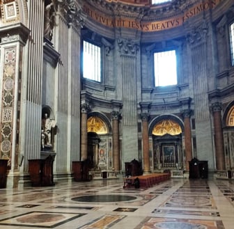 Интерьер собора святого Петра в Ватикане