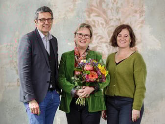 Portrait de groupe avec Martin Bangerter, Edith Graf-Litscher et Franziska Roth