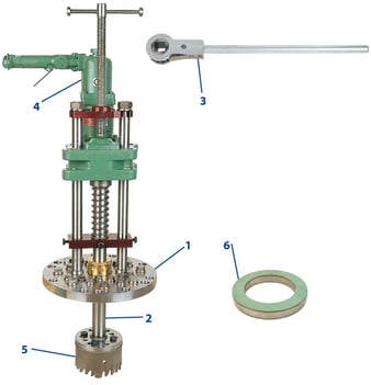 Druckluftmotore, Antriebe, Anbohrmotore, Anbohrmaschinen, Bohrmaschinen, Anbohrgeräte, Anbohrständer, Perfekt 3, Gasleitungen anbohren, Wasserleitungen anbohren, Fräser, Zentrierbohrer, Lochfräser, Sägekranzfräser