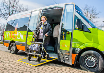 Bus des Mobilitätssystems moobil für den Landkreis Vechta