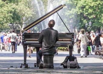 Pianist im Central Park