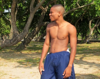 der Leader einer Sportgruppe