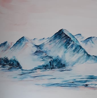 Arosa, Acryl auf Leinwand, 80 x 80 cm