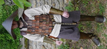 Costume cuir et lin inspiration nomade