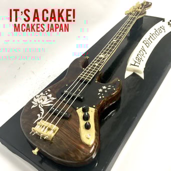 楽器ベース立体ケーキ【誕生日/イベント/オーダーメイドケーキ】