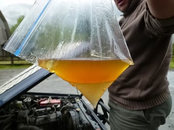 ... der untere Teil im Beutel ist Wasser...