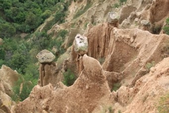 Auswaschungen bei Melnik