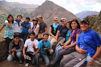 Die Inca Ruinen von Pisac - ... sondern auch wir!