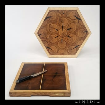 Planches ou plateaux de présentation en chêne.