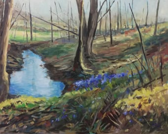 First Flowers, Öl_Lwd.73x92cm