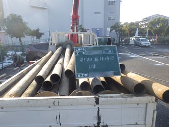 引抜き鋼管搬出