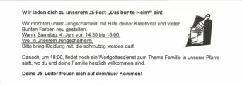 Einladung zur Aktion "Buntes Heim" (PDF)